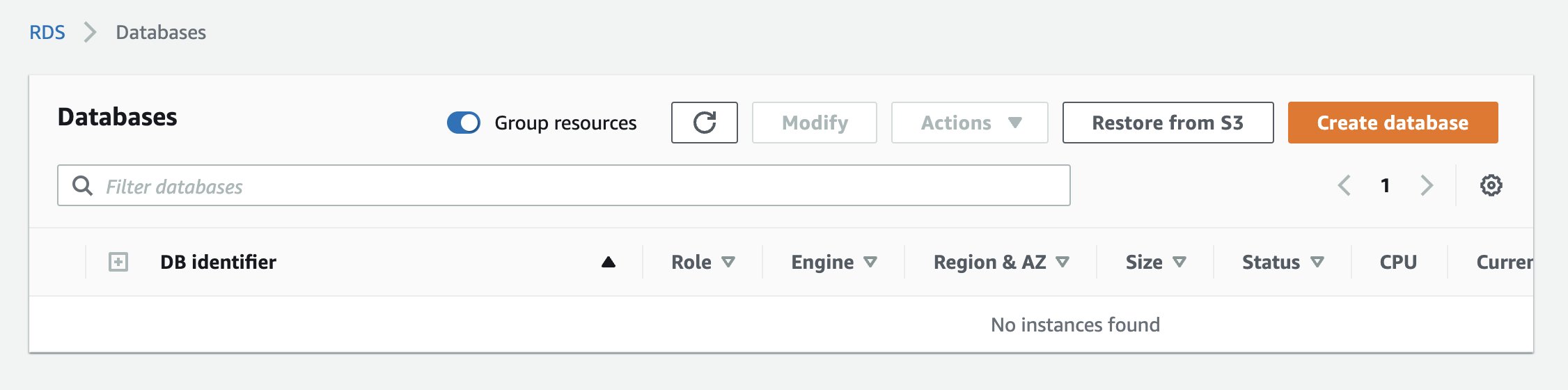 RDS Page